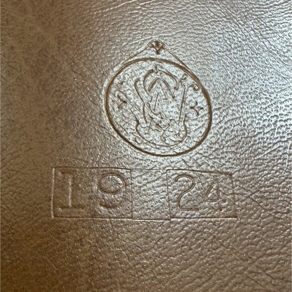 S&W SMITH WESSON 19-24 LH LEATHER HOLSTER- Medium Brown With Snaps - Picture 5 of 5